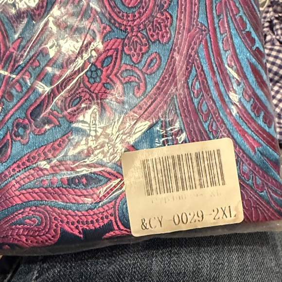 Men's Paisley Dress Shirt - Purple and Blue - Picture 4 of 5